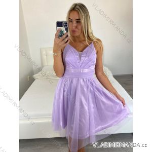 Šaty spoločenské na ramienka tylové dámske (XS/S/M/L ONE SIZE) TALIANSKA MóDA IMC23498