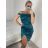 Šaty společenské carmen krátké bez rukávu dámské (S/M ONE SIZE) ITALSKá MóDA IM324301/DU -   ružová staroružová -   S / M