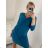 Šaty elegantný dlhý rukáv dámske (S/M ONE SIZE) TALIANSKA MÓDA IMM23M284B/DUR Čierna S/M