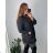 Cardigan slabý dlhý rukáv dámsky nadrozmer (50/52 ONE SIZE) TALIANSKA MÓDA IMD24VENTURA/DU 50/52 čierna