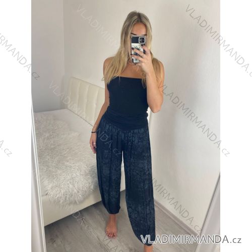 Nohavice háremky aladinky dlhé dámske (L/XL ONE SIZE) TALIANSKA MÓDA IMD22211/DR