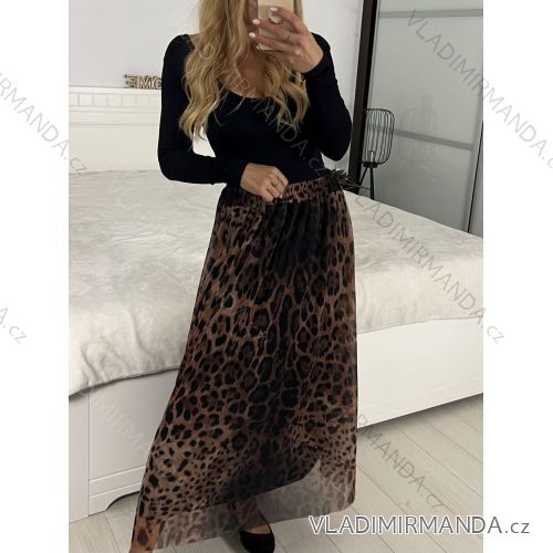 Sukňa dlhá dámska (S/M/L ONE SIZE) TALIANSKA MÓDA IMWGB24RAZETA-1/DUR