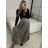 Sukňa dlhá s páskem dámska (S/M/L ONE SIZE) TALIANSKA MÓDA IMWCP24245-1/DU