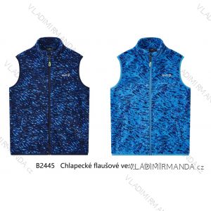 Vesta fleecová bez rukávov detská dorast chlapčenská (104-134) WOLF B2445