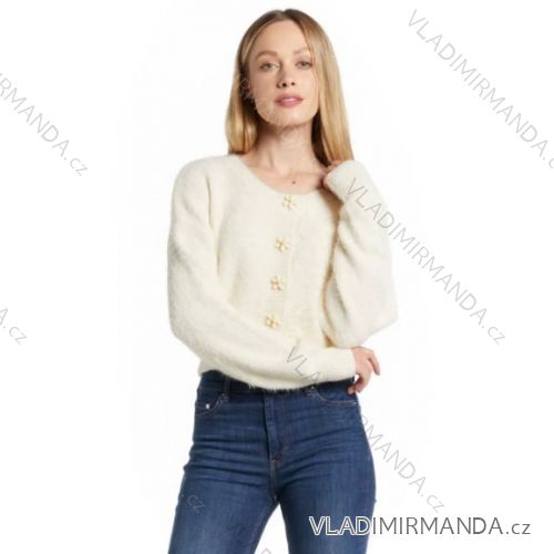 Sveter pletený na gombíky dlhý rukáv dámsky (S/M/L ONE SIZE) TALIANSKA MÓDA IMPSD24173