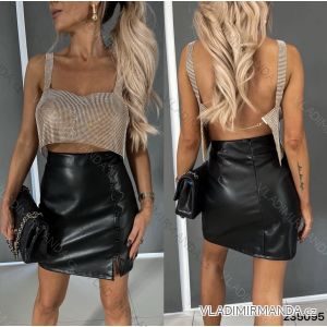 Sukňa koženková dámska (S-XL) TALIANSKA MÓDA IMWAA241028