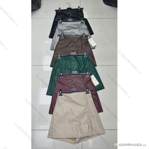 Sukňa krátka koženková dámska (S-XL) TALIANSKA MÓDA IMWAA241120