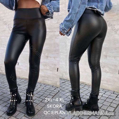 Legíny dlhé koženkové dámske nadrozmer (2XL-4XL) TP JEANS TPJ241150