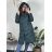 Kabát zimní s kapucí dámská LHD fashion (S-2XL) LHD-2M-033-3/DR L tmavo smaragdová