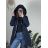 Kabát zimní s kapucí dámská LHD fashion (S-2XL) LHD-2M-231-2/DR L tmavo modrá