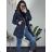 Kabát zimní s kapucí dámská LHD fashion (S-2XL) LHD-2M-231-2/DR L tmavo modrá