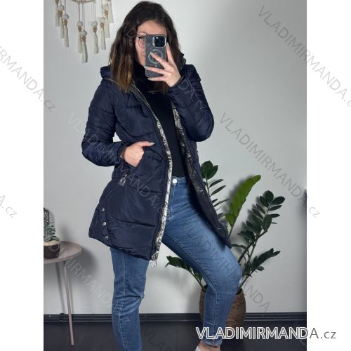Kabát zimní s kapucí dámská LHD fashion (S-2XL) LHD-2M-231-2/DR L tmavo modrá