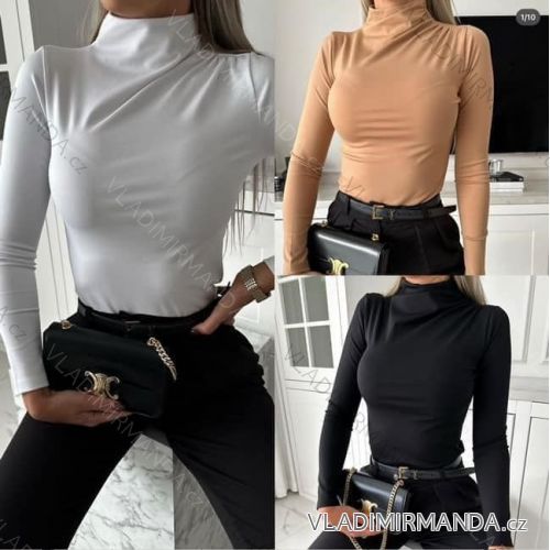 Tunika elegantný dlhý rukáv dámska (S/M/L ONE SIZE) TALIANSKA MÓDA IMM24M31347