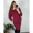 Šaty klasik dlouhý rukáv nadrozměr dámske (2XL/3XL ONE SIZE) TALIANSKA MÓDA IM723KLASIKA/DUR 2XL/3XL čierna