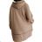 Mikina teplá predĺžená oversize na zips s kapucňou dámska nadrozmer (2XL/3XL ONE SIZE) TALIANSKA MÓDA IMD22676