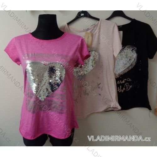 Tričko krátky rukáv dámske (s-xl) MISS CHARM 17016