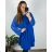 Šaty elegantní dlouhý  rukáv dámske nadrozmer (3XL/4XL ONE SIZE) TALIANSKA MóDA IM424BELLA/DU 3XL / 4XL smaragdová