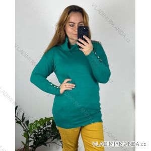 Svetr dlouhý rukáv dámský nadrozměr (46/48/50 ONE SIZE) TALIANSKA MóDA IMSM24OLGA/DU
