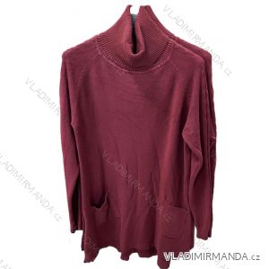 Šaty úpletové s rolákom dlhý rukáv dámske (S/M/L ONE SIZE) IMM24M9079