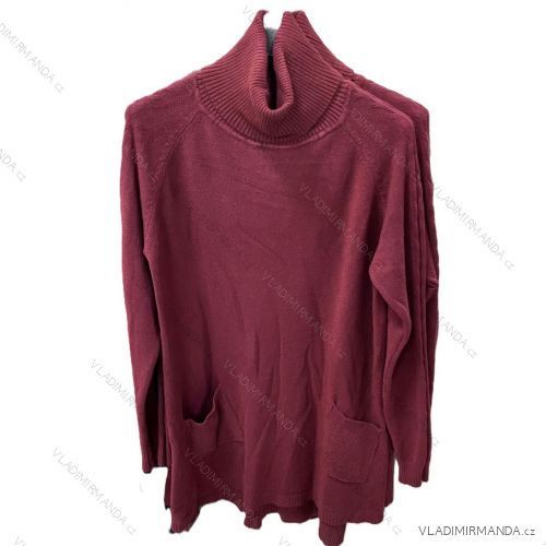 Šaty úpletové s rolákom dlhý rukáv dámske (S/M/L ONE SIZE) IMM24M9079