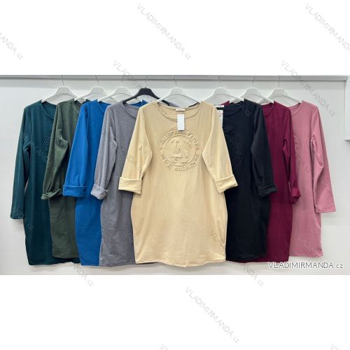 Šaty teplé dlhý rukáv dámske nadrozmer (44/46/48 ONE SIZE) TALIANSKA MÓDA IM424725