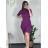 Šaty úpletové s rolákom krátky rukáv dámske (S/M ONE SIZE) TALIANSKA MÓDA IMWGR23FG55872-2