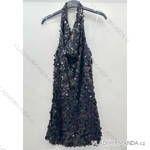 Šaty elegantné trblietavé s flitrami bez rukávov dámske (S/M/L ONE SIZE) TALIANSKA MÓDA IMPSH246883