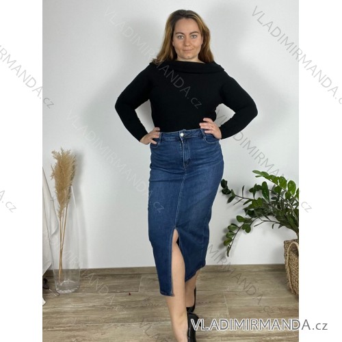 Sukně riflová dámská nadrozměr (L-4XL) MOON GIRL IM924MUQ858/DUR 5XL modrá