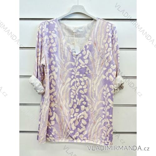 Tunika oversize dlouhý rukáv dámska (S/M/L ONE SIZE) TALIANSKA MÓDA IMPSH242025B