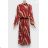 Šaty dlhé elegantný dlhý rukáv dámske (S/M/L ONE SIZE) TALIANSKA MÓDA IMPES24ARIANNA zelená khaki S/M/L