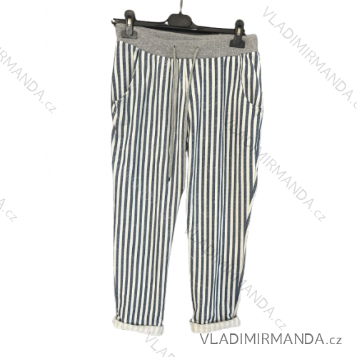 Tepláky dlhé dámske proužek (S/M/L ONE SIZE) Talianska MODA IMB20047/DR