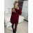 Šaty pletené dlhý rukáv dámske (S/M/L ONE SIZE) TALIANSKA MÓDA IMD24410