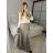 Sukňa dlhá saténová dámska (S/M ONE SIZE) IMM24M67072/DU -   čierna
 -   S / M
