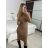 Šaty úpletové s rolákom krátky rukáv dámske (S/M ONE SIZE) TALIANSKA MÓDA IMWGR23FG55872-2