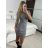 Šaty úpletové 3/4 dlhý rukáv dámske (S/M/L ONE SIZE) TALIANSKA MÓDA IMWGBL24MG59546