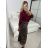 Sukňa dlhá dámska (S/M ONE SIZE) TALIANSKA MÓDA IMM24M33302/DUR -   hnědá leopard -   S / M
