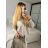 Sveter úpletový dlhý rukáv dámsky (S/M ONE SIZE) TALIANSKA MÓDA IMSN24BL050