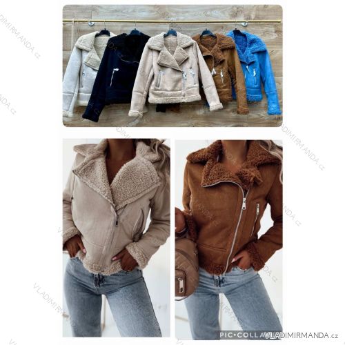 Bunda baránok dlhý rukáv dámska (S-XL) TALIANSKA MÓDA IMWBL24103