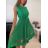 Šaty elegantné letné bez rukávov dámske (S/M/L ONE SIZE) TALIANSKA MÓDA IM322SIMONE/DR zelená S/M/L