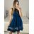 Šaty elegantné letné bez rukávov dámske (S/M/L ONE SIZE) TALIANSKA MÓDA IM322SIMONE/DR zelená S/M/L