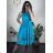 Šaty elegantné letné bez rukávov dámske (S/M/L ONE SIZE) TALIANSKA MÓDA IM322SIMONE/DR zelená S/M/L