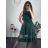 Šaty elegantné letné bez rukávov dámske (S/M/L ONE SIZE) TALIANSKA MÓDA IM322SIMONE/DR zelená S/M/L