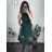 Šaty elegantné letné bez rukávov dámske (S/M/L ONE SIZE) TALIANSKA MÓDA IM322SIMONE/DR zelená S/M/L