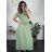 Šaty dlhé letné krátky rukáv dámske (S/M/L/XL ONE SIZE) TALIANSKA MODA IMD24042