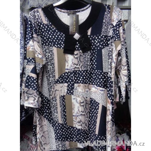 Tričko 3/4 rukáv dámske nadrozmerné (48-54) KLAUDIA polski moda PM117008
