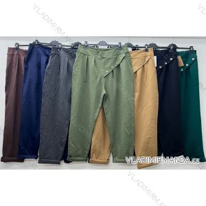 Nohavice elegantné dámske nadrozmer (50/52/54 ONE SIZE) TALIANSKA MÓDA IM424800