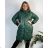 Bunda s kapucňou dámska nadrozmer (2XL/3XL ONE SIZE) TALIANSKA MÓDA IM423768/DR smaragdová 2XL/3XL