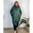 Bunda s kapucňou dámska nadrozmer (2XL/3XL ONE SIZE) TALIANSKA MÓDA IM423768/DR smaragdová 2XL/3XL