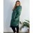Bunda s kapucňou dámska nadrozmer (2XL/3XL ONE SIZE) TALIANSKA MÓDA IM423768/DR smaragdová 2XL/3XL