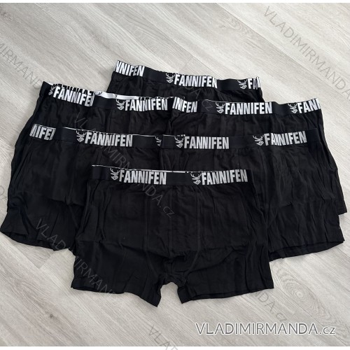 Trenírky boxerky bavlnené pánske 6ks (M,L,XL,2XL) FANNIFEN PES22G55450-A čierna L